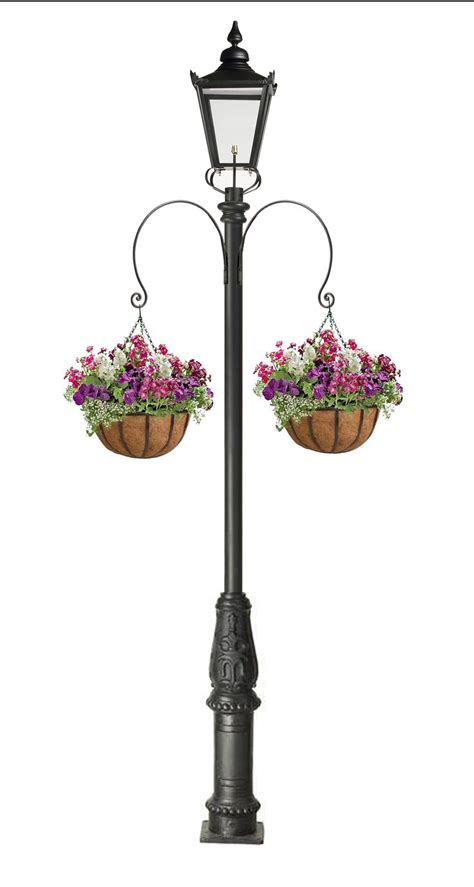 hanging basket brackets for a metal lamp post|light pole hanging basket bracket.